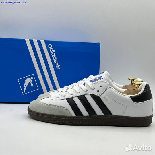 Кроссовки Adidas Samba White/Black (Арт.16769)
