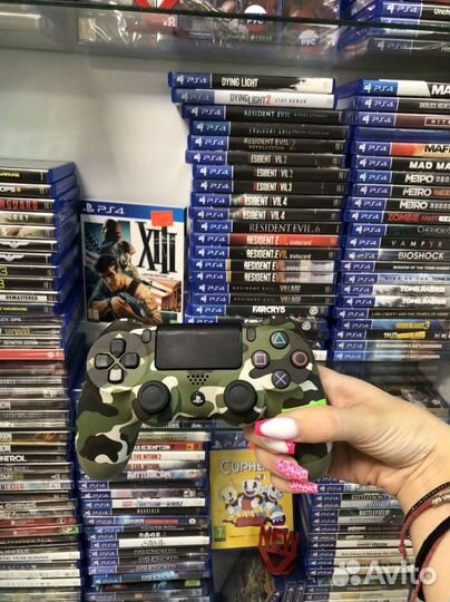 Джойстик ps4 Оригинал Зеленый камуфляж