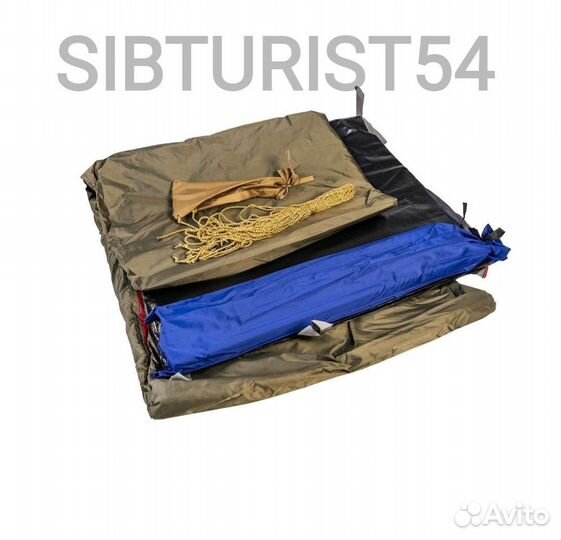 Палатка 4-х местная с тамбуром и навесом TR-1916