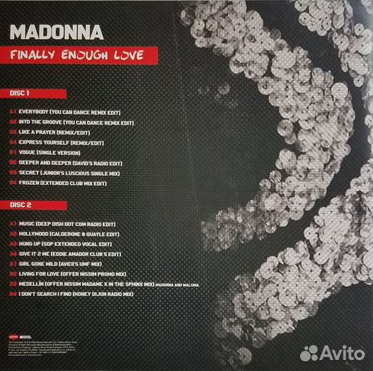 Виниловая пластинка Madonna - Finally Enough Love