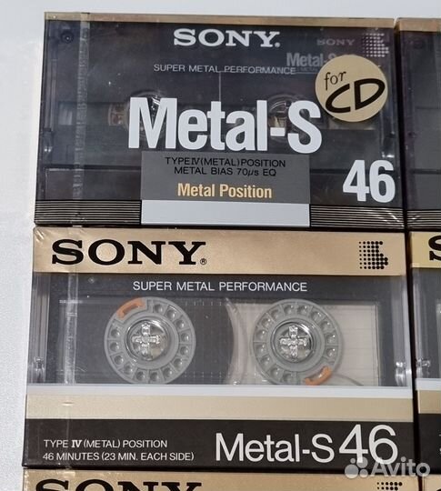 Аудиокассеты Sony Metal-S/ Metal-ES 46/60/90