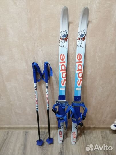 Лыжи детские комплект 110 см