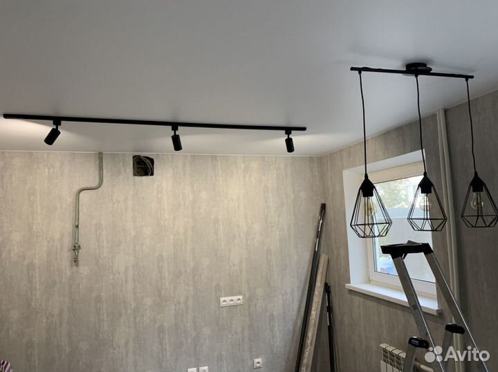 Установка и ремонт натяжных потолков(слив воды)