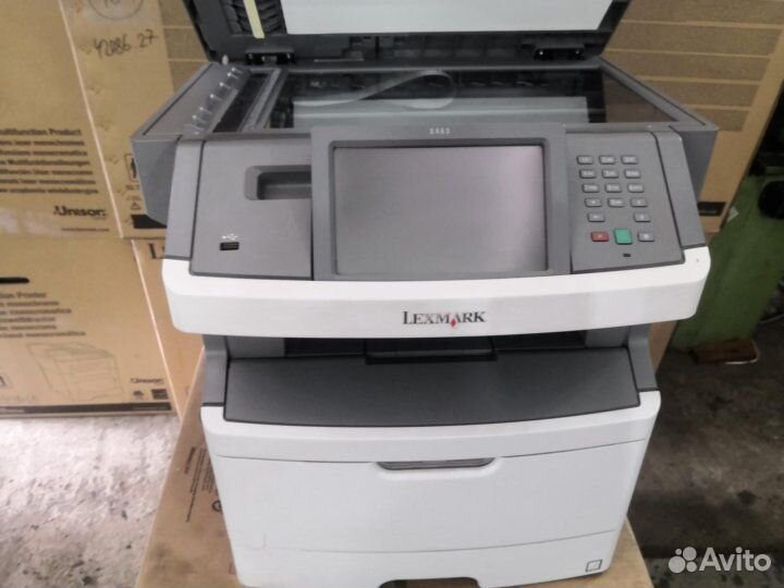 Мфу Lexmark X464de, ч/б, A4