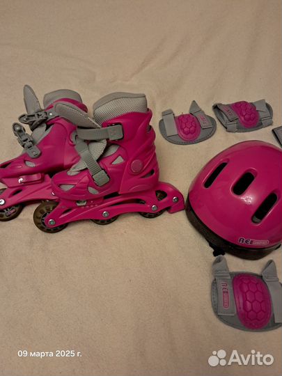 Роликовые коньки детские с защитой