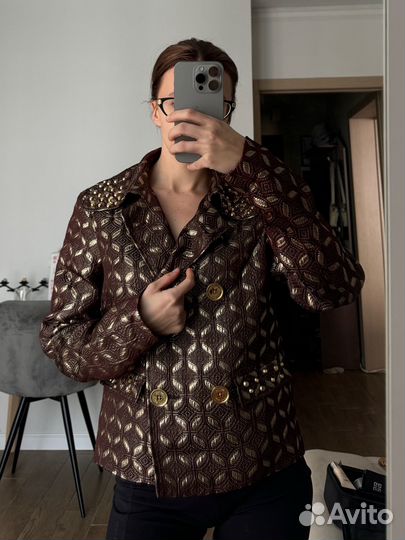 Жакет Michael Kors жакард золотой оригинал S