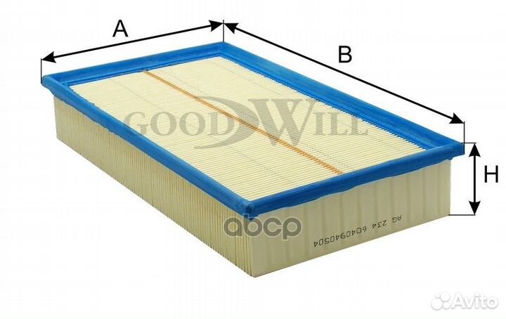 Фильтр воздушный MB E-klasse, daewoo AG234