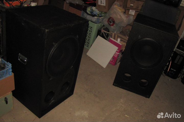 Сабвуферы EV-18 1200W 2шт Pro Subwoofer Нч Колонки