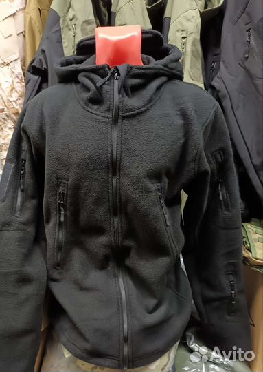 Флисовая кофта, Олива и Чёрный