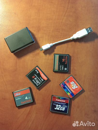 Compact Flash карты. Адаптер CF - MicroSD