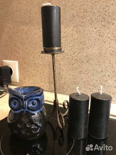 Винтажный подсвечник + свечи
