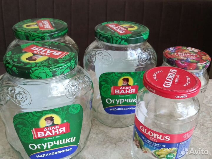 Банка стеклянная 1,8 л, 0,9 л (12шт.)