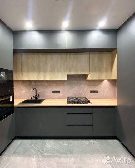 Кухонный гарнитур. Кухня с антресолями ксп:36153