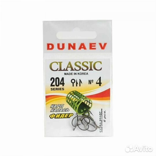 Крючок Dunaev Classic 204 # 4 (упак. 6 шт)