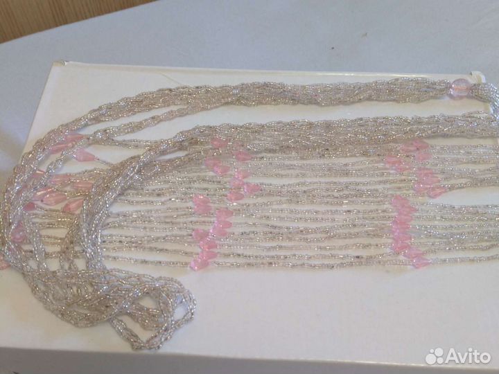 Пояс из бисера с кистями