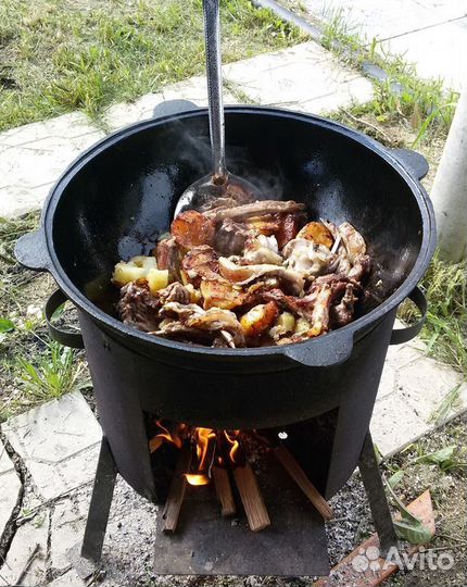Казан 10 литров с очагом