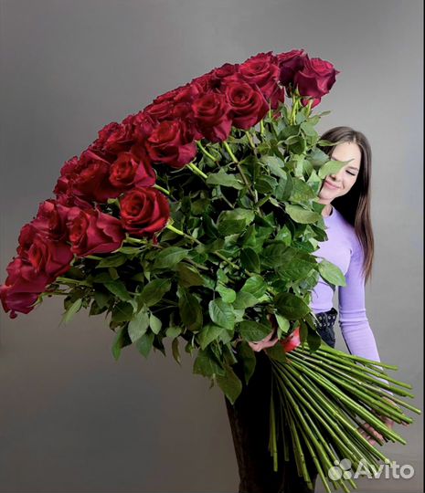 Метровые Голландские розы. Розы 100 см