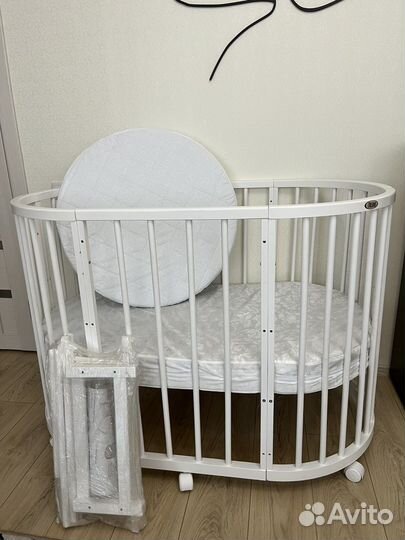 Детская кроватка трансформер круглая