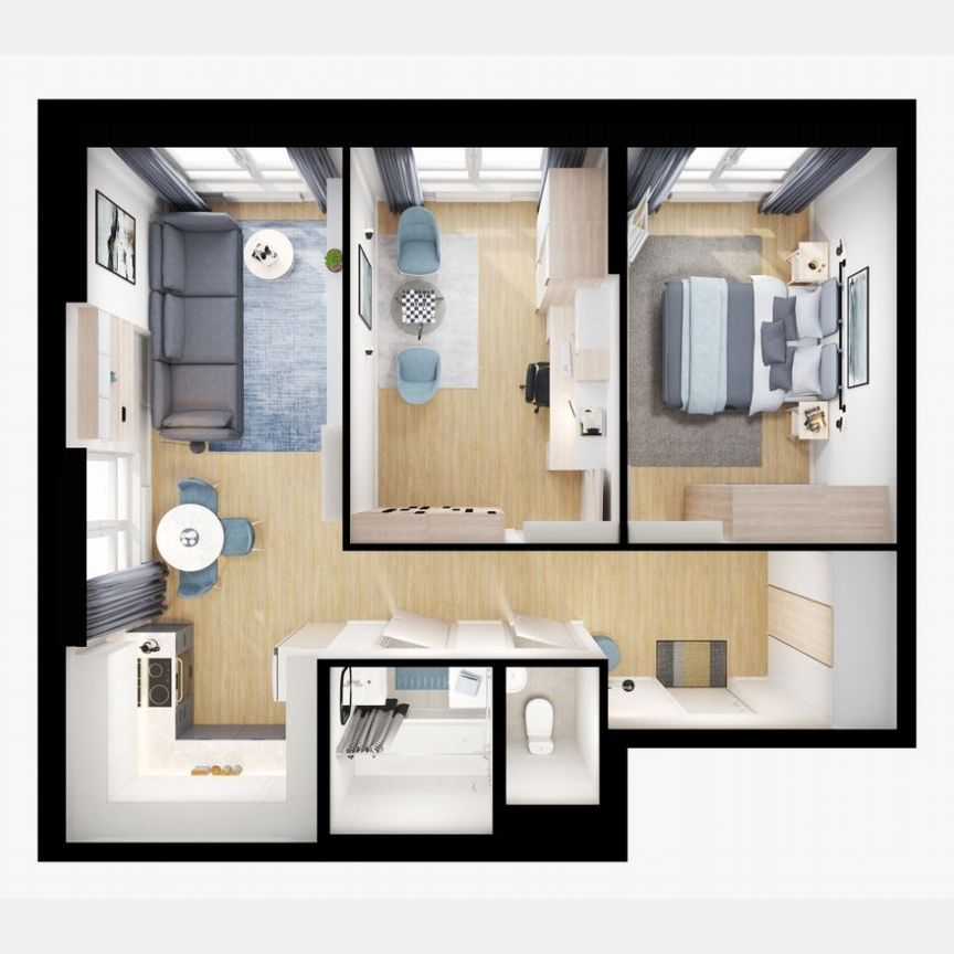 3-к. апартаменты, 55,4 м², 1/14 эт.