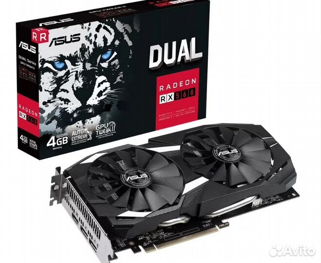 Видеокарта asus AMD Radeon dual-RX560-4G /RX560