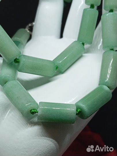 Бусы нефрит