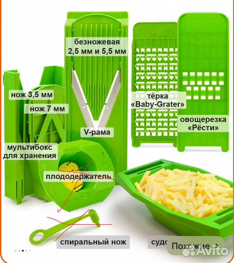 Терка овощерезка borner