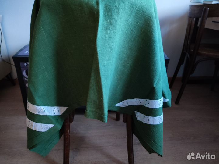 Скатерть льняная с салфетками
