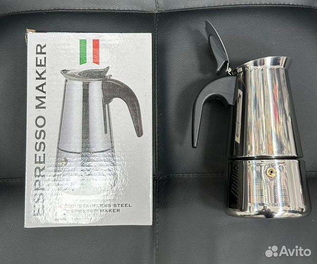 Гейзерная кофеварка из нержавеющей стали