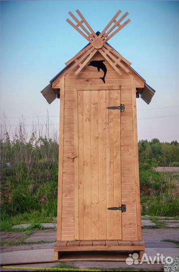 Дачный туалет деревянный KEY670