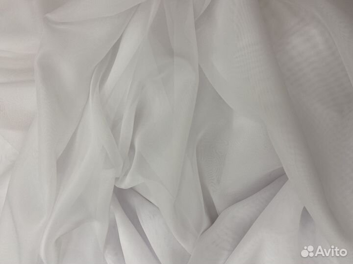 Штора из белой вуали 400х320