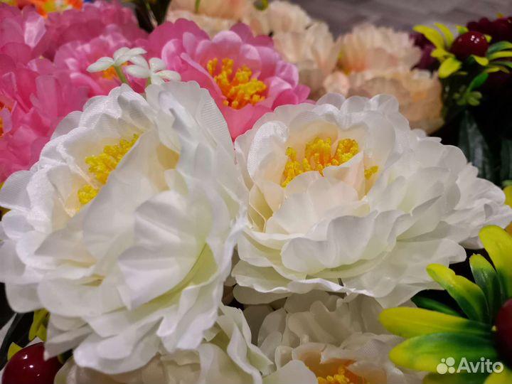 Цветы искусственные, разных видов, качество супер