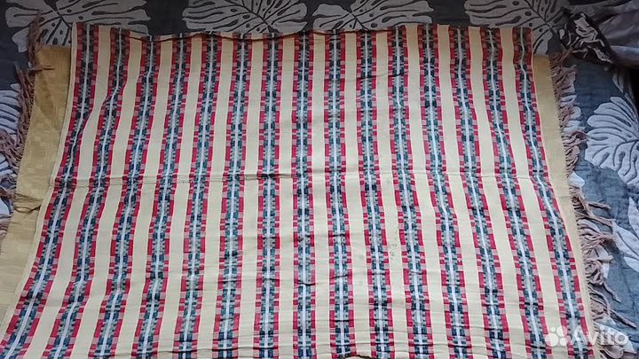 Скатерть старинная домотканная льняная