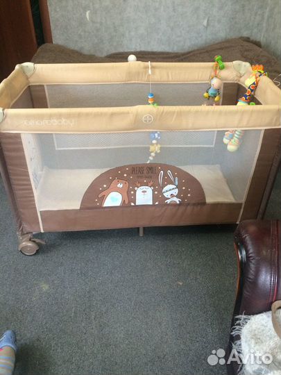 Детская кроватка манеж складная