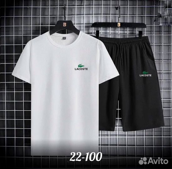 Летний спортивный костюм с шортами Lacoste