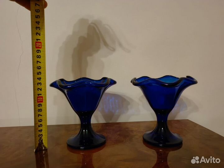 Чайная пара лфз cobalt,ваза хрусталь