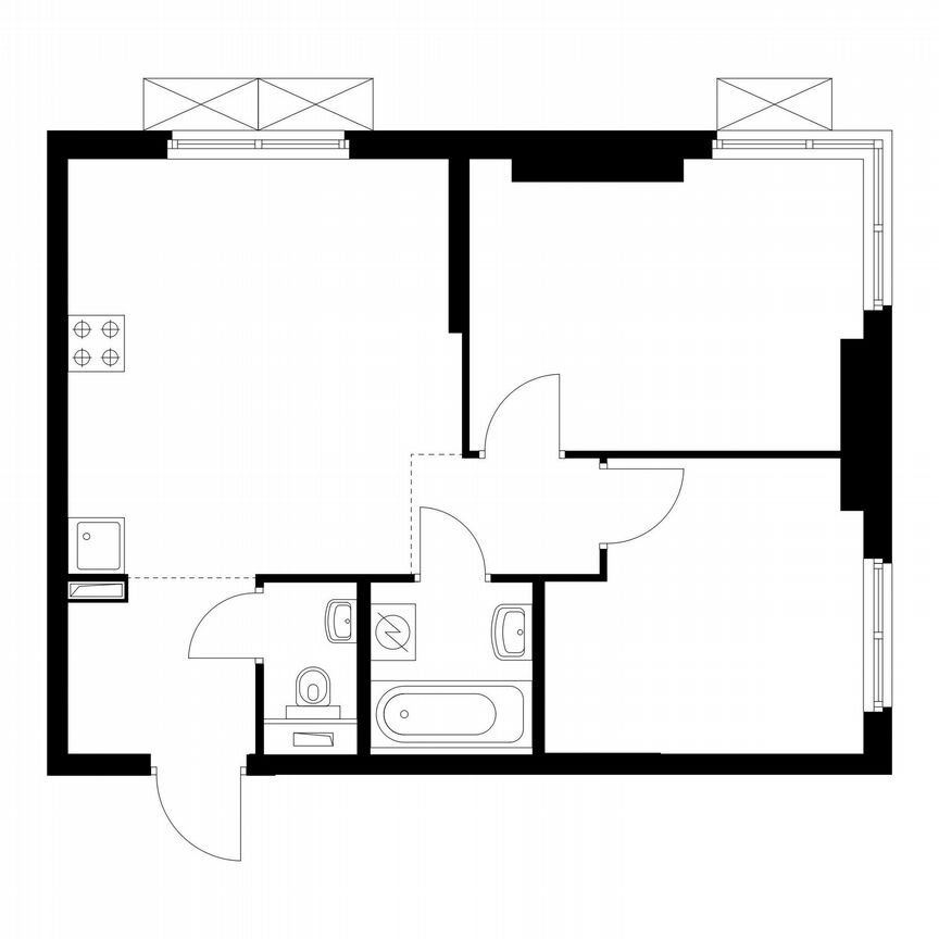 2-к. квартира, 48,3 м², 18/33 эт.