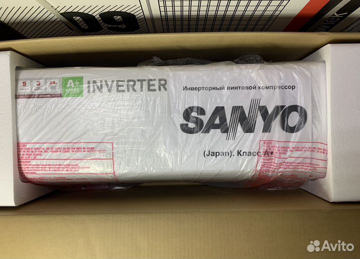Инверторный кондиционер А+ 40 м2 Sanyo компрессор