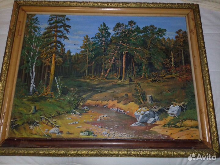 Копия картины Шишкина И. И. 1961 г. антиквариат