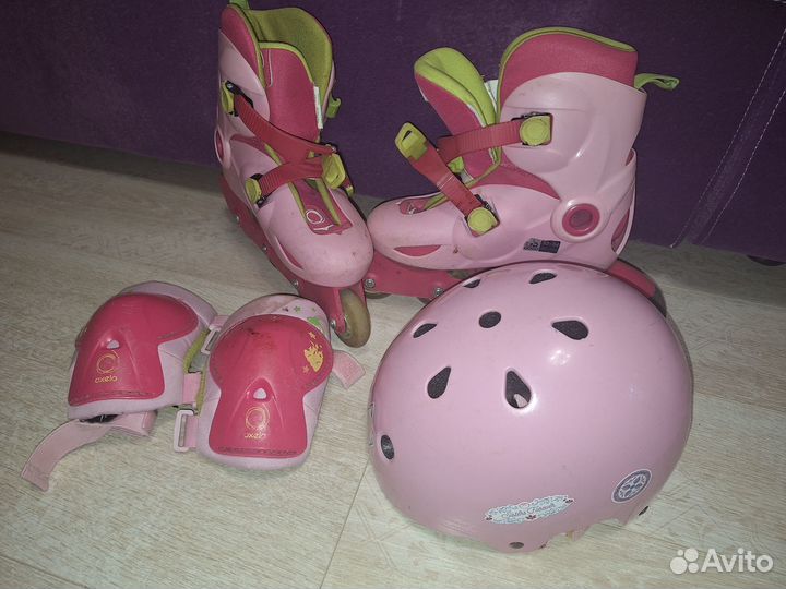 Продаются раздвижные ролики 32-34 + шлем защита