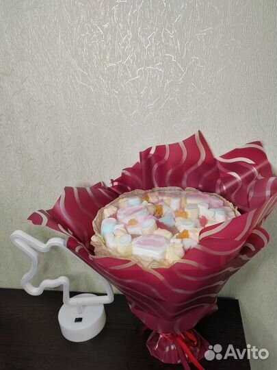 Сладкий букет большой из мармелада и маршмеллоу