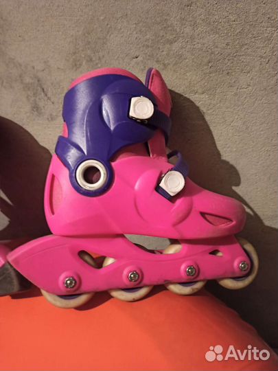 Роликовые коньки детские+защита