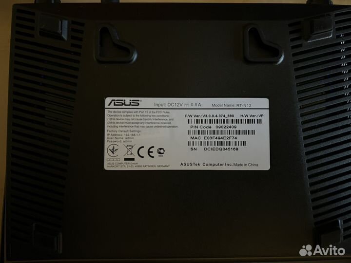 Роутер Asus RT-N12