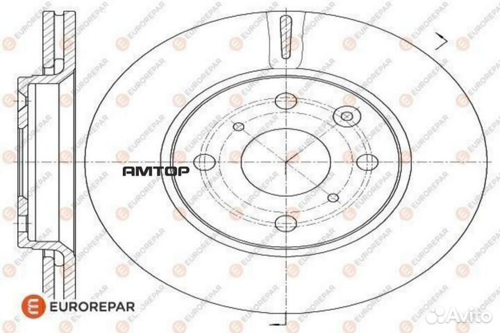 Eurorepar 1618862380 Диск тормозной перед прав/лев