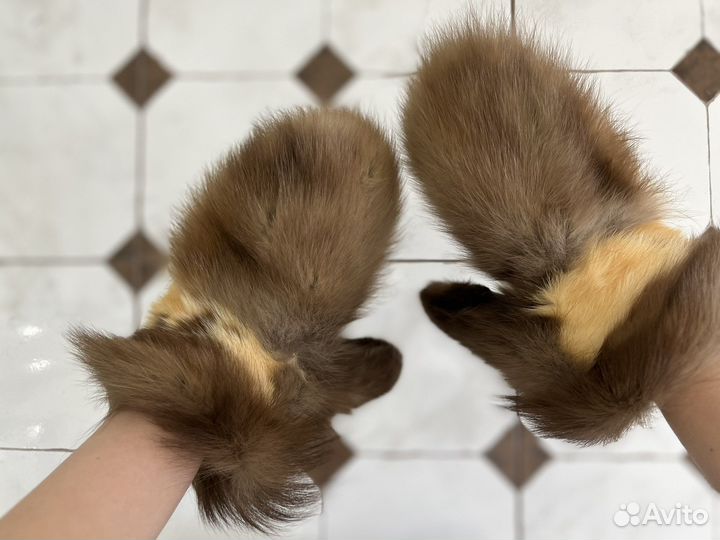 Варежки из натурального меха