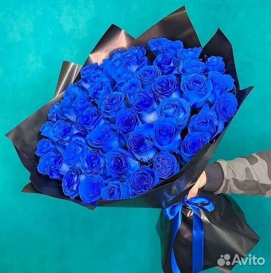 Синие розы Доставка цветов