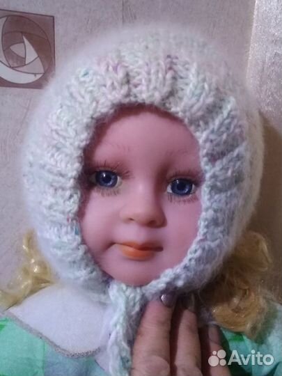 Шапка из кроличьей пряжи