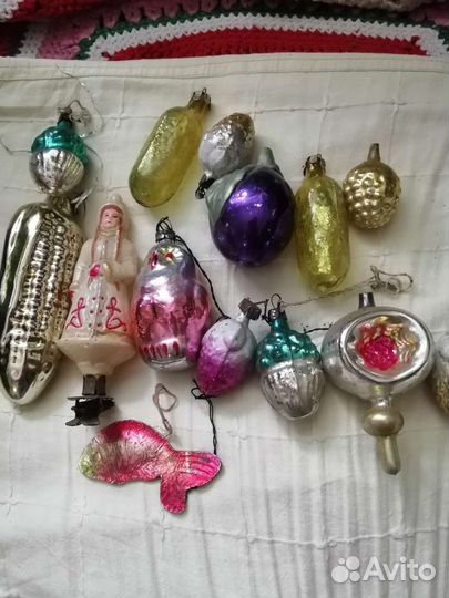 Елочные игрушки СССР на прищепке