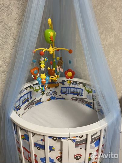 Детская кроватка круглая