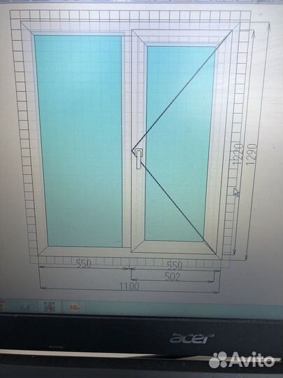 Готовое окно пвх 1100х1290