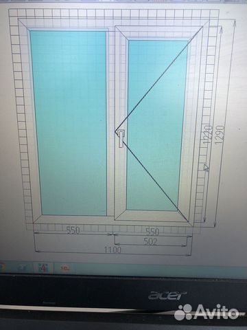 Готовое окно пвх 1100х1290